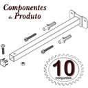 Ver imagem 7 de 10 Suportes Refletor Base Reta Braço 50 Cm 10 Cjts - Branco