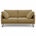 Ver imagem 5 de Sofá Sala de Estar Atena Fixo Pés de Ferro 194cm 3 Lugares Bouclê Bege M1 - Monari Design