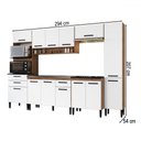 Ver imagem 4 de Armário de Cozinha Amanda 13 Portas 3 Gaveta Freijó/branco - Pnr Móveis