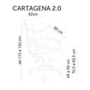 Ver imagem 2 de Kit 4 Cadeiras Poltrona Escritório Molas Ensacadas Cartagena 2.0 Rivatti