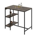 Ver imagem 6 de Conjunto Mesa Bistrô 2 Banqueta Aço Giratória Espresso Móveis Preto/Carvalho Dark/Caramelo
