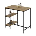 Ver mais imagens de Conjunto Mesa Bistrô 2 Banqueta Aço Giratória Espresso Móveis Preto/Mel/Caramelo
