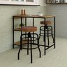 Conjunto Mesa Bistrô 2 Banqueta Aço Giratória Espresso Móveis - 1