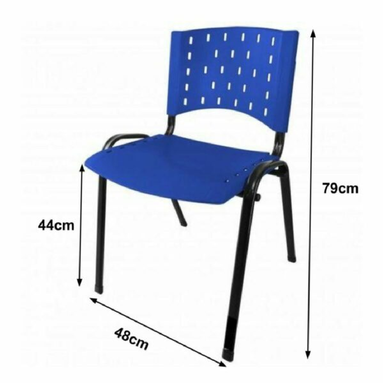 Cadeira Plástica 04 pés – Plástico AZUL – REALPLAST - 4
