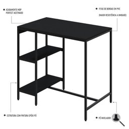 Conjunto Mesa Bistrô 2 Banqueta Aço Giratória Espresso Móveis - 7