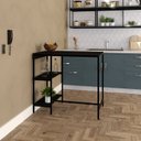 Ver imagem 2 de Conjunto Mesa Bistrô 2 Banqueta Aço Giratória Espresso Móveis