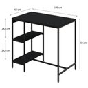 Ver imagem 5 de Conjunto Mesa Bistrô 2 Banqueta Aço Giratória Espresso Móveis Preto/Caramelo