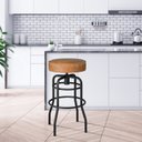 Ver imagem 3 de Conjunto Mesa Bistrô 2 Banqueta Aço Giratória Espresso Móveis Preto/Caramelo