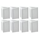 Ver imagem 1 de Kit 8 Arandelas Parede Triangular Branco Luminárias Lente Leitosa Muro E27 Dital