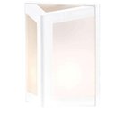 Ver imagem 5 de Kit 8 Arandelas Parede Triangular Branco Luminárias Lente Leitosa Muro E27 Dital
