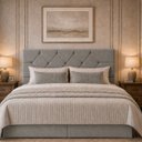 Ver imagem 1 de Cabeceira para Cama Casal Queen Estofada 1,58 ,Mts Zoe Vilajo: Suede Camurça