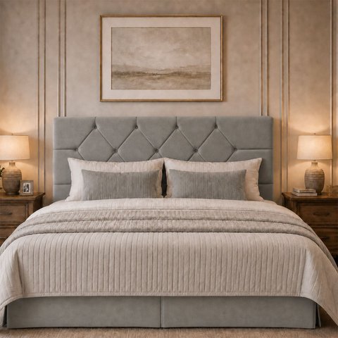 Cabeceira para Cama Casal Queen Estofada 1,58 ,Mts Zoe Vilajo: Suede Camurça