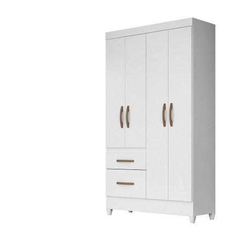 Guarda-roupa de Solteiro Madri Branco Moval