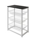 Ver imagem 3 de Fruteira Com Suporte Para Micro-Ondas Barcelona Aço Branco Cesto Branco Tampo Preto Cor: Branco