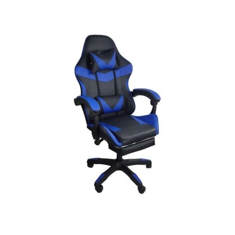 Cadeira Gamer Stillus Ergonômica com Apoio para Os Pés Azul