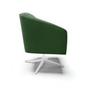 Ver imagem 2 de Cadeira Sala de Jantar Giratória Base Cromada Stella Suede D03 - D'Rossi Cor Verde
