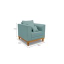 Ver imagem 4 de Kit 2 Poltrona + Sofa 3 Lugar Beny Oliva Tefi Estofados