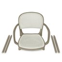 Ver imagem 7 de Kit 18 Cadeiras de Jantar Roma Prática com Braços para Sala e Cozinha - Branco/cinza Escuro