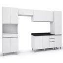 Ver imagem 2 de Cozinha Compacta Modulada 5 Peças 10 Portas 4 Gavetas Top Class Branco