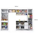 Ver imagem 3 de Cozinha Compacta Modulada 5 Peças 10 Portas 4 Gavetas Top Class Branco