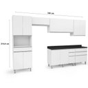 Ver imagem 3 de Cozinha Compacta Modulada 6 Peças 10 Portas 7 Gavetas Top Class Branco