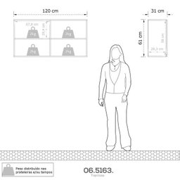 Cozinha Compacta 6 Peças 10 Portas 7 Gavetas Top Class - 6