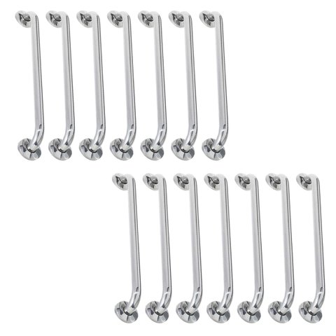 Alça de Apoio Barra Inox 40cm Kit 14 Unidades Idoso Cadeirante Deficiente Banheiro Box Segurança Ace