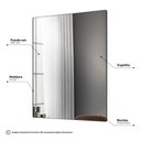 Ver imagem 5 de Kit 2 Espelhos Decorativos Retangular Liss 90x60cm Moldura em Aço Preto - Abmaza