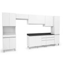 Ver imagem 2 de Cozinha Compacta Modulada 7 Peças 12 Portas 7 Gavetas Top Class Branco