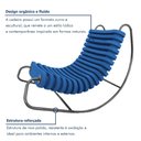 Ver imagem 6 de Cadeira de Balanço Orgânica Base Inox Anelídeos Azul