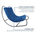 Ver imagem 5 de Cadeira de Balanço Orgânica Base Inox Anelídeos Azul