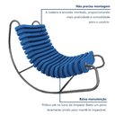 Ver mais imagens de Cadeira de Balanço Orgânica Base Inox Anelídeos Azul