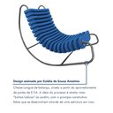 Ver imagem 4 de Cadeira de Balanço Orgânica Base Inox Anelídeos Azul