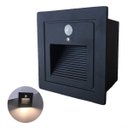 Ver imagem 6 de 10 Balizador Led Parede Sensor Presença Embutir Preto Lup72