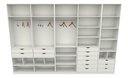 Ver imagem 1 de Kit Closet Armário Colmeia Roupeiro Cabideiro M74 100% Mdf Vetorial Móveis Branco