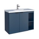 Ver imagem 3 de Gabinete para Banheiro com Cuba em Mármore Sintético 80cm Aster 