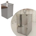 Ver imagem 1 de Porta Cotonete - Quadrado - Cromado