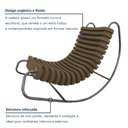 Ver imagem 6 de Cadeira de Balanço Orgânica Base Inox Anelídeos Marrom/Amber