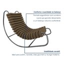 Ver imagem 5 de Cadeira de Balanço Orgânica Base Inox Anelídeos Marrom/Amber