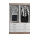 Ver imagem 2 de Guarda Roupa Casal 2 Portas de Correr 6 Gavetas Veneza Premium Yescasa