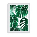 Ver imagem 1 de Porta Chaves Estampados Luxo Folhas Verdes Branca