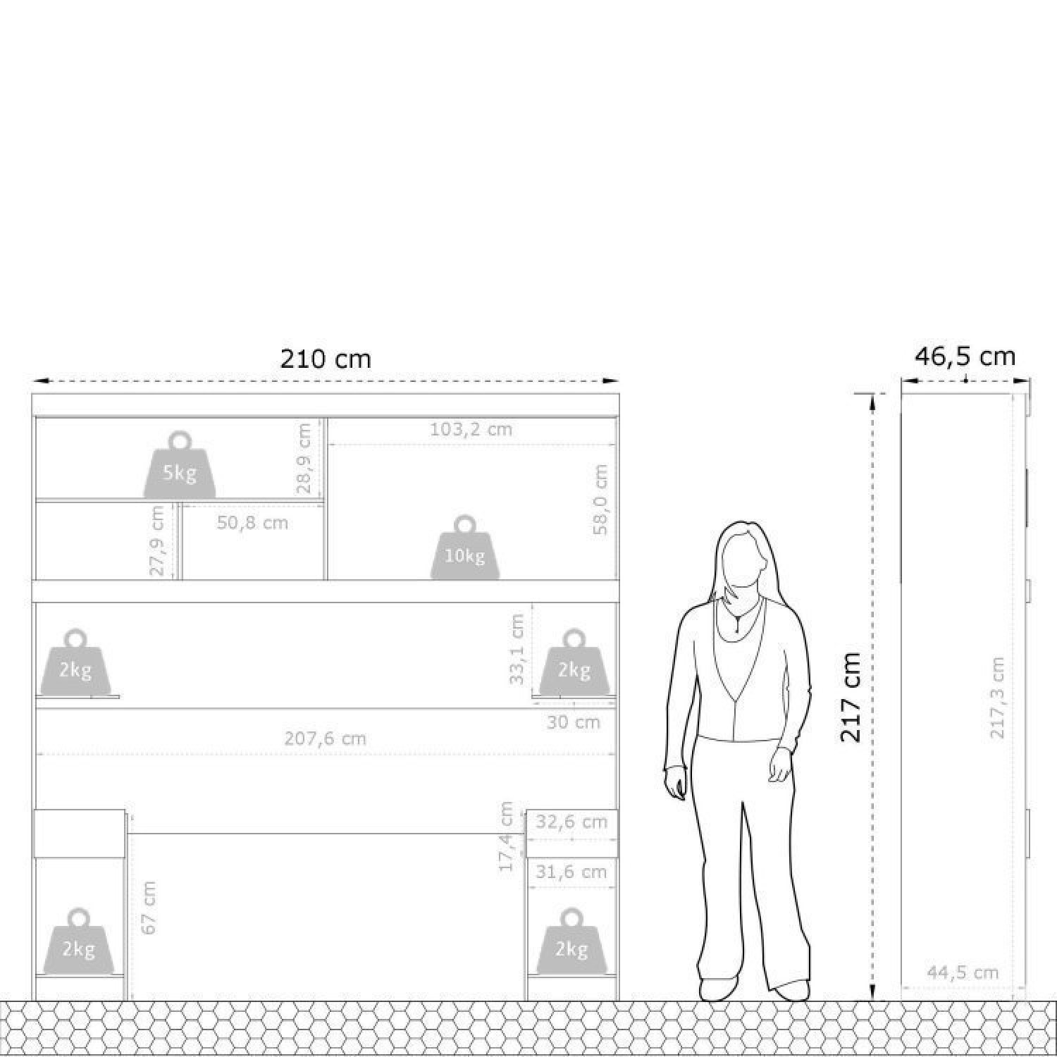 Conjunto para Quarto com Guarda Roupa Modular Gênova Plus - 18