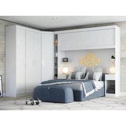 Conjunto para Quarto com Guarda Roupa Modular Gênova Plus - 1