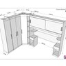 Conjunto para Quarto com Guarda Roupa Modular Gênova Plus - 4