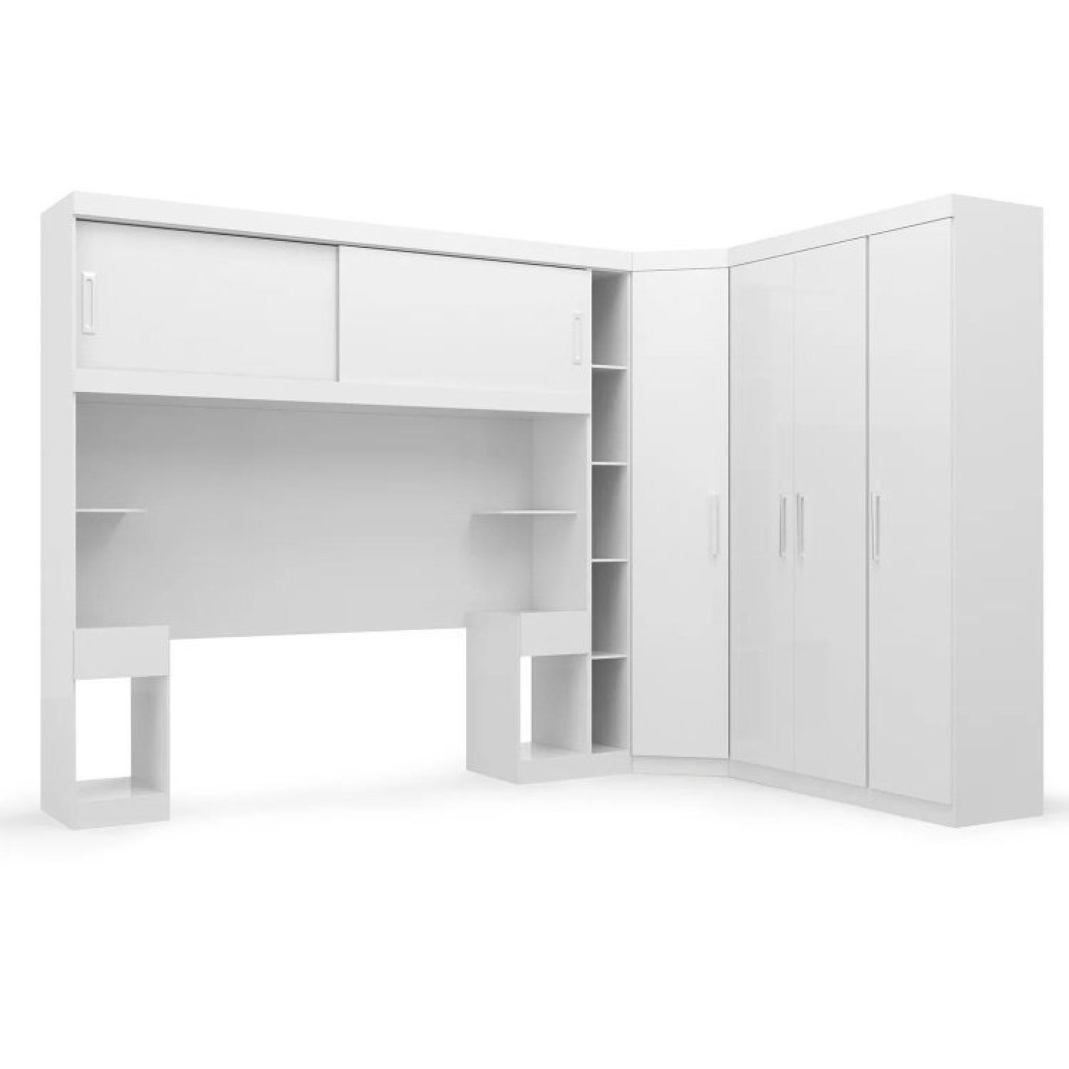 Conjunto para Quarto com Guarda Roupa Modular Gênova Plus - 3