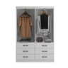 Guarda Roupa Casal 4 Portas 6 Gavetas Treviso Yescasa - 2