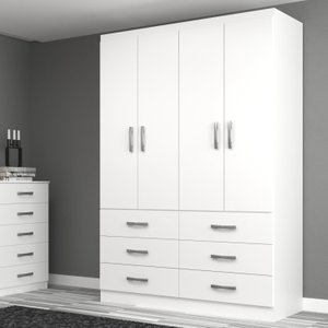 Guarda Roupa Casal 4 Portas 6 Gavetas Treviso Yescasa