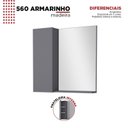 Ver imagem 5 de Espelheira para Banheiro com Armário Cinza