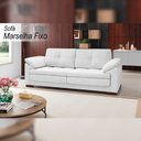 Ver imagem 1 de Sofá Decorativo para Recepção 02 Lugares 175cm Marselha Couro Branco - Mozzelar