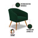 Ver imagem 3 de Poltrona Decorativa Pé Palito Castanho Stella Bouclê Verde D03 - D'Rossi